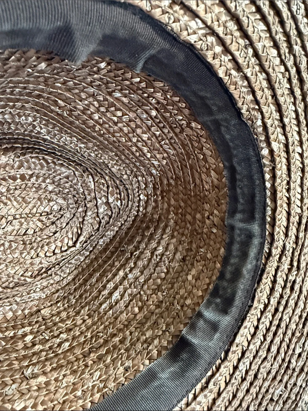 Brixton Tan Straw Fedora with Brown Ribbon Band
